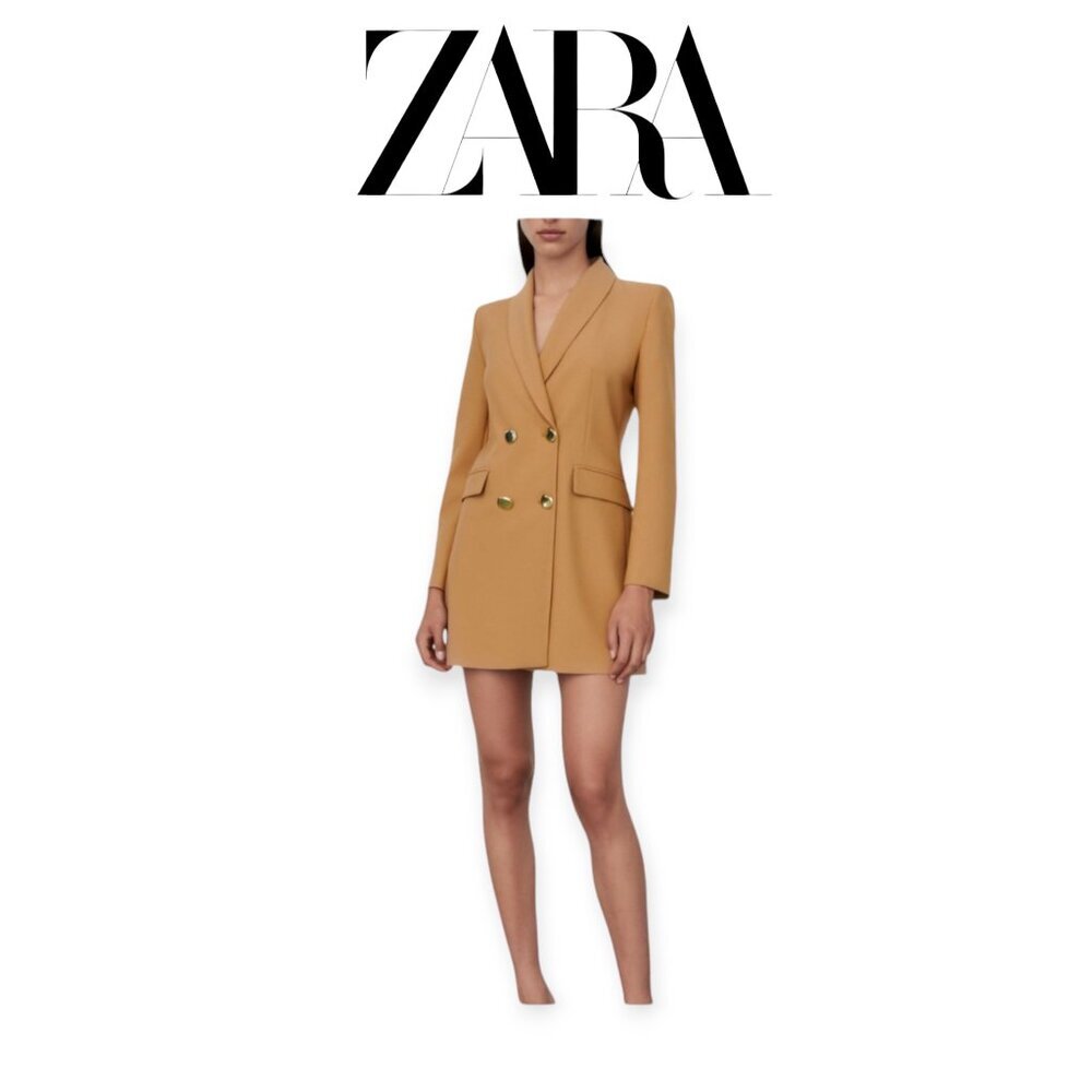 Zara Tan Blazer Dress